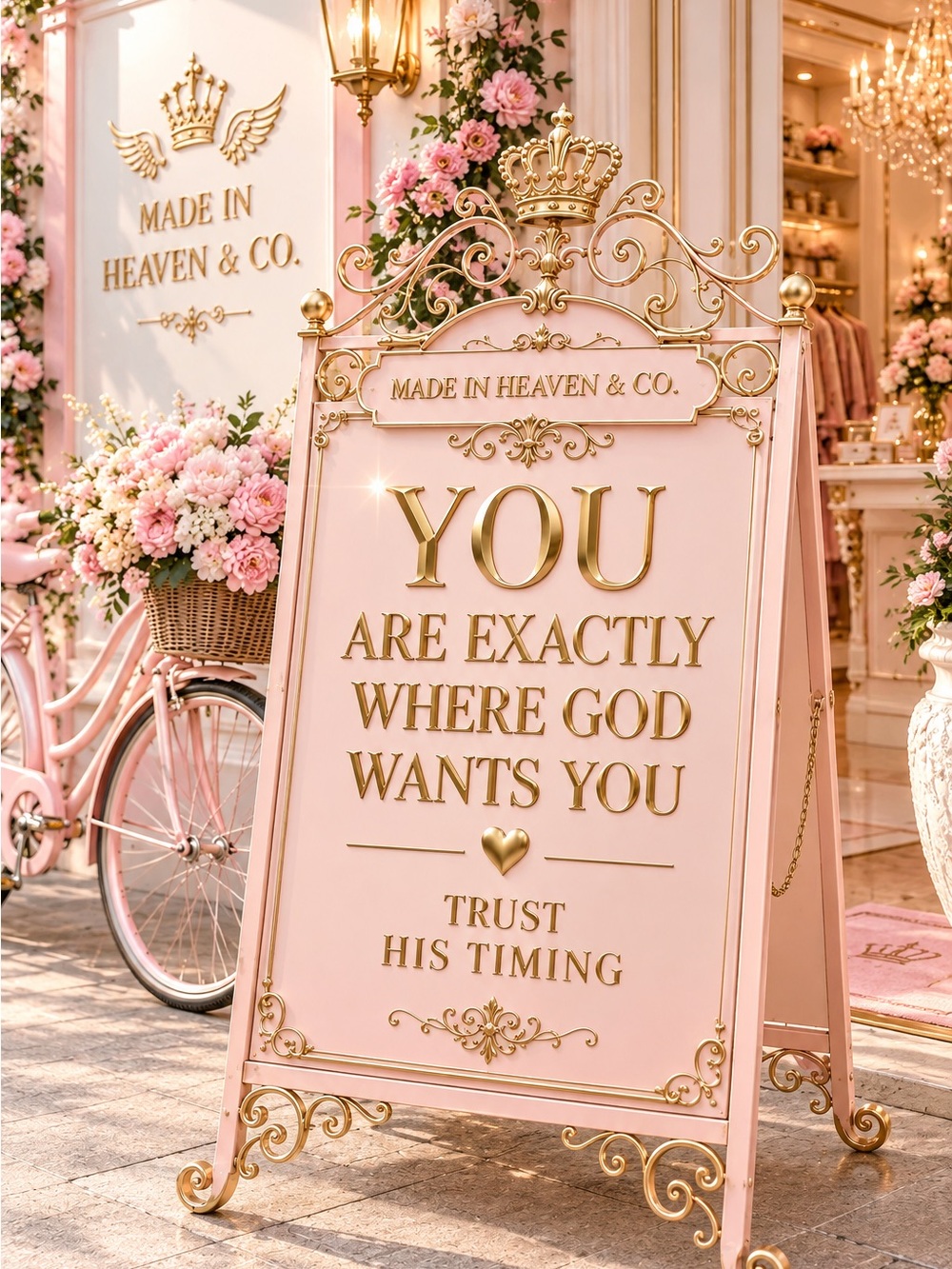 Pink and Gold Inspirational card